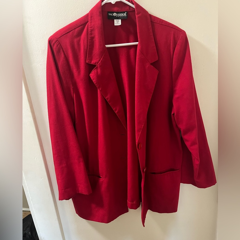 Beautiful red Sag Harbor coat/jacket.